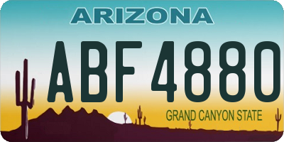 AZ license plate ABF4880