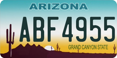 AZ license plate ABF4955