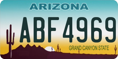 AZ license plate ABF4969