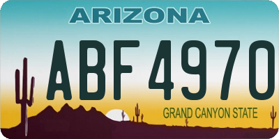 AZ license plate ABF4970