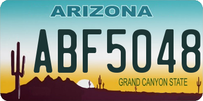 AZ license plate ABF5048