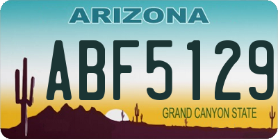 AZ license plate ABF5129