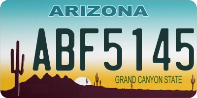 AZ license plate ABF5145