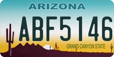 AZ license plate ABF5146