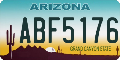 AZ license plate ABF5176