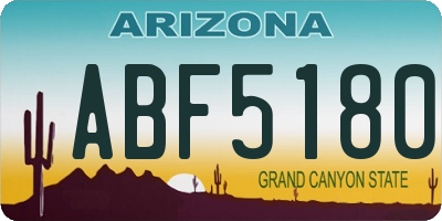 AZ license plate ABF5180