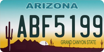AZ license plate ABF5199