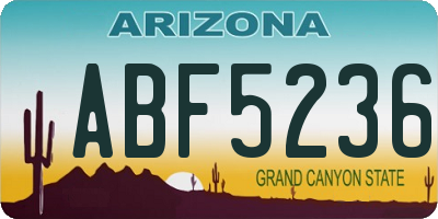 AZ license plate ABF5236