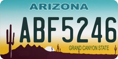 AZ license plate ABF5246