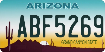 AZ license plate ABF5269