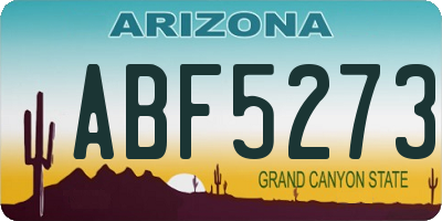 AZ license plate ABF5273