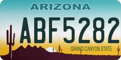 AZ license plate ABF5282