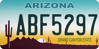 AZ license plate ABF5297