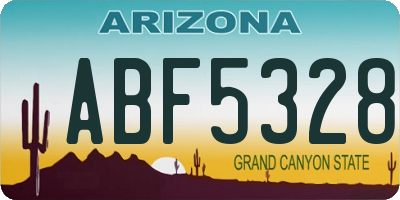 AZ license plate ABF5328