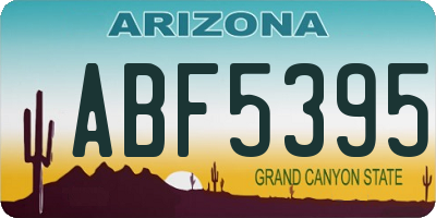 AZ license plate ABF5395
