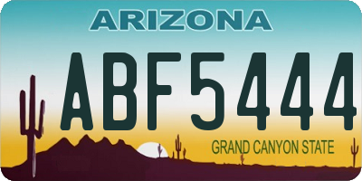 AZ license plate ABF5444