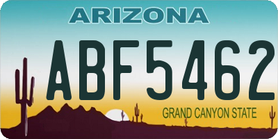AZ license plate ABF5462