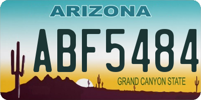 AZ license plate ABF5484