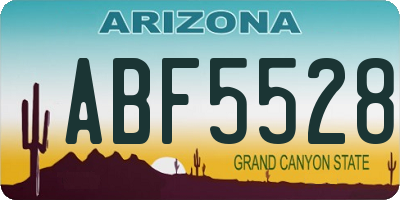 AZ license plate ABF5528