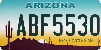 AZ license plate ABF5530