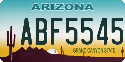 AZ license plate ABF5545