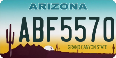 AZ license plate ABF5570
