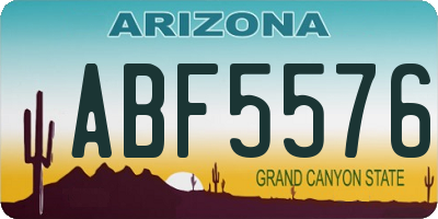 AZ license plate ABF5576