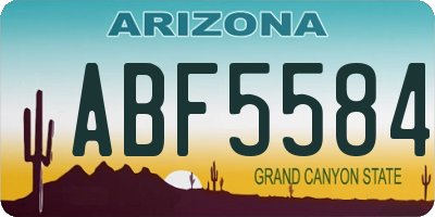 AZ license plate ABF5584
