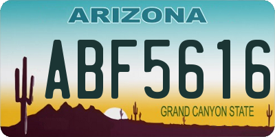 AZ license plate ABF5616