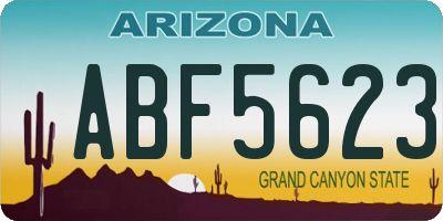 AZ license plate ABF5623