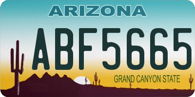AZ license plate ABF5665