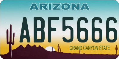 AZ license plate ABF5666