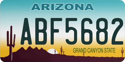 AZ license plate ABF5682