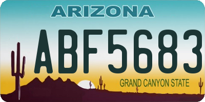 AZ license plate ABF5683