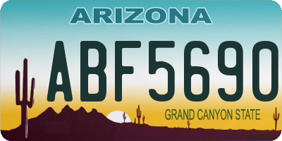 AZ license plate ABF5690