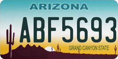 AZ license plate ABF5693
