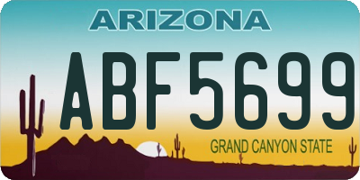 AZ license plate ABF5699