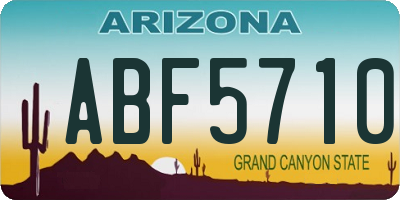 AZ license plate ABF5710
