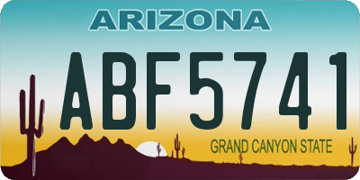AZ license plate ABF5741