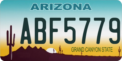 AZ license plate ABF5779