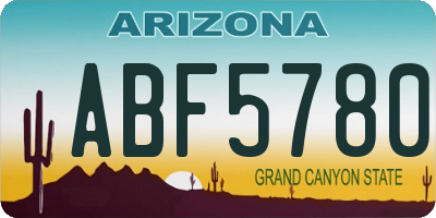 AZ license plate ABF5780
