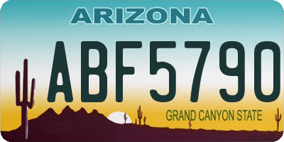 AZ license plate ABF5790