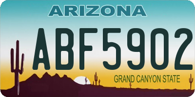 AZ license plate ABF5902