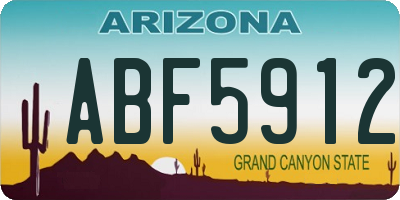 AZ license plate ABF5912
