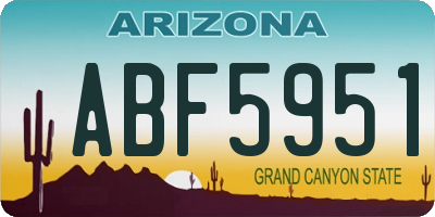 AZ license plate ABF5951