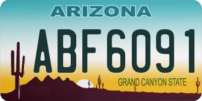 AZ license plate ABF6091
