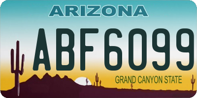 AZ license plate ABF6099