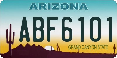 AZ license plate ABF6101