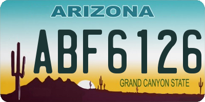 AZ license plate ABF6126