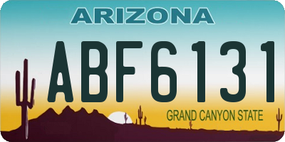 AZ license plate ABF6131